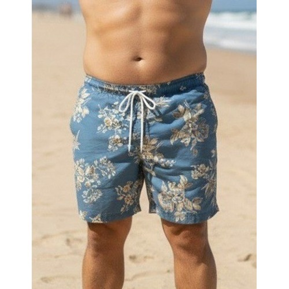 Polo Ralph Lauren Polo Sport Mens XXL Floral Swim Trunks Blue Board Shorts